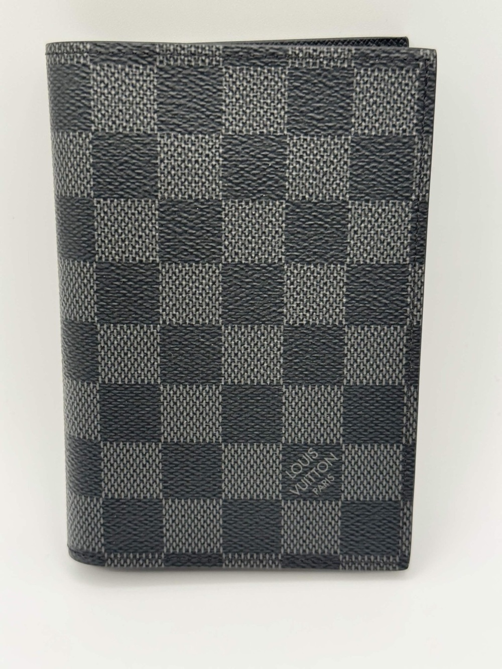 Louis Vuitton Black and Gray Damier Passport/Card Holder